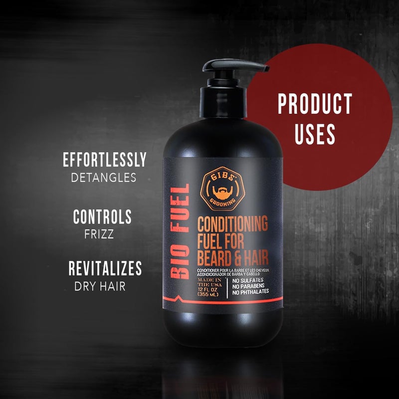 GIBS Grooming Biofuel Conditioning Fuel for Beard & Hair, 12 Fl Oz(Pack of 1) - Image 3